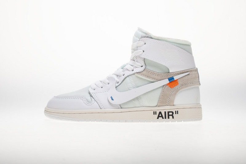 OFF-WHITE x Air Jordan 1 High White AQ0818-100 